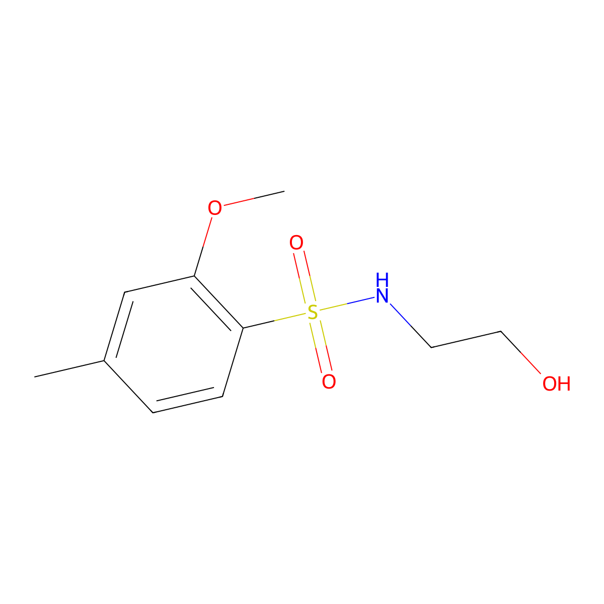 (2-Hydroxyethyl)[(2-methoxy-4-methylphenyl)sulfonyl]amine molecular structure, CAS 1206092-73-0