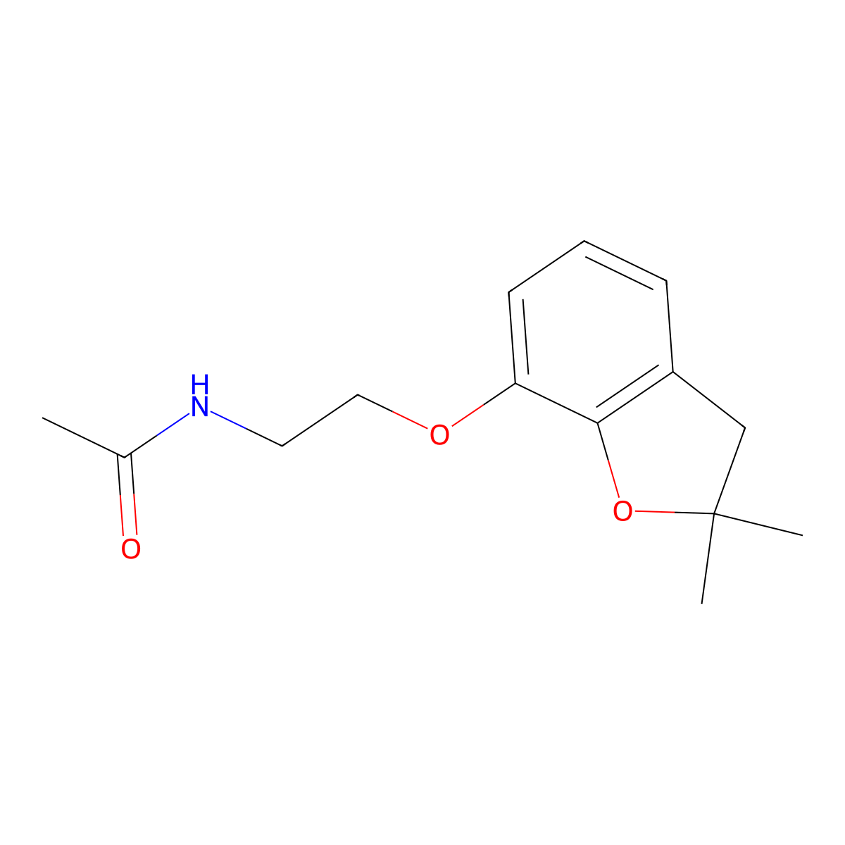 N-{2-[(2,2-dimethyl-2,3-dihydro-1-benzofuran-7-yl)oxy]ethyl}acetamide molecular structure, CAS 1206094-93-0