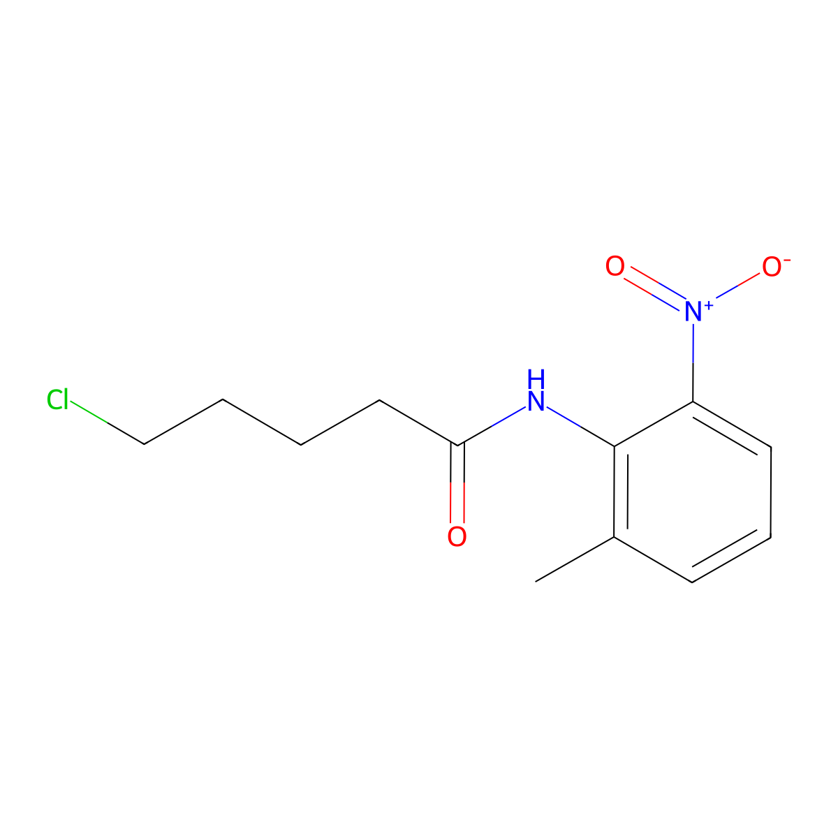 5-chloro-N-(2-methyl-6-nitrophenyl)pentanamide molecular structure, CAS 1206094-98-5