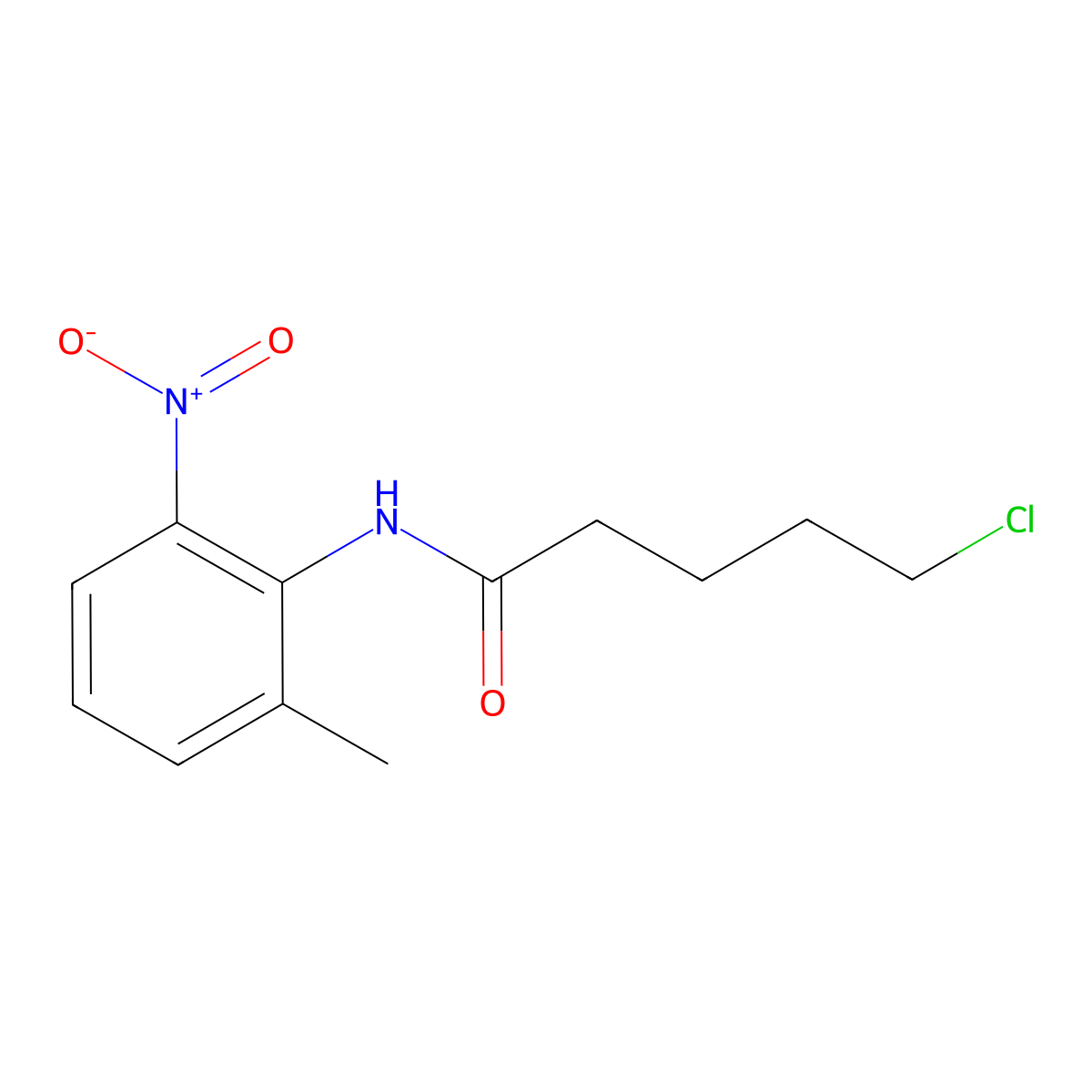5-chloro-N-(2-methyl-6-nitrophenyl)pentanamide molecular structure, CAS 1206094-98-5