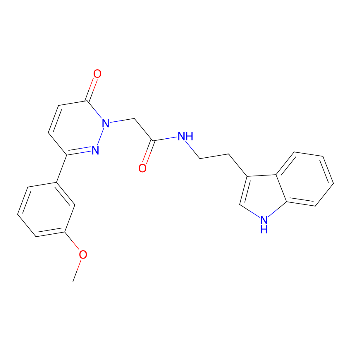 N-(2-(1H-indol-3-yl)ethyl)-2-(3-(3-methoxyphenyl)-6-oxopyridazin-1(6H)-yl)acetamide molecular structure, CAS 1206096-44-7