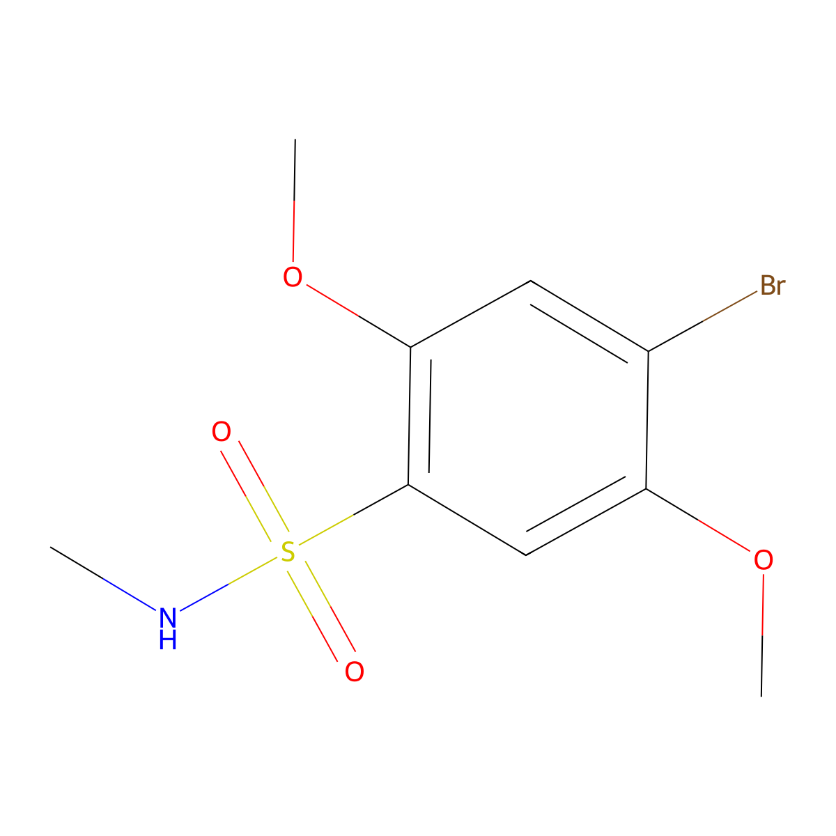 [(4-Bromo-2,5-dimethoxyphenyl)sulfonyl]methylamine molecular structure, CAS 1206096-55-0