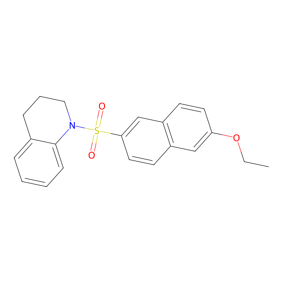 1-[(6-Ethoxy-2-naphthyl)sulfonyl]-1,2,3,4-tetrahydroquinoline molecular structure, CAS 1206098-31-8