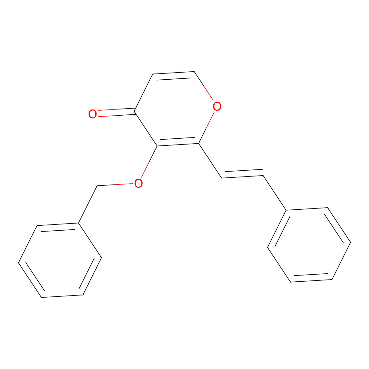 3-Benzyloxy-2-styryl-pyran-4-one molecular structure, CAS 1206102-05-7