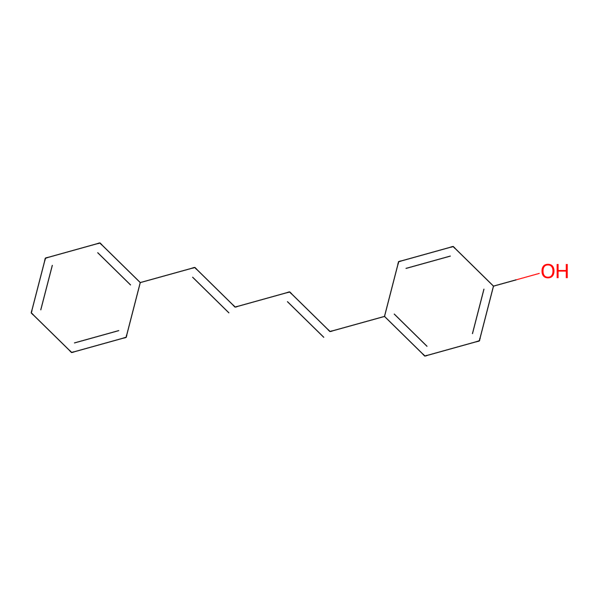 4-(4-Phenyl-1,3-butadienyl)phenol molecular structure, CAS 1206103-27-6