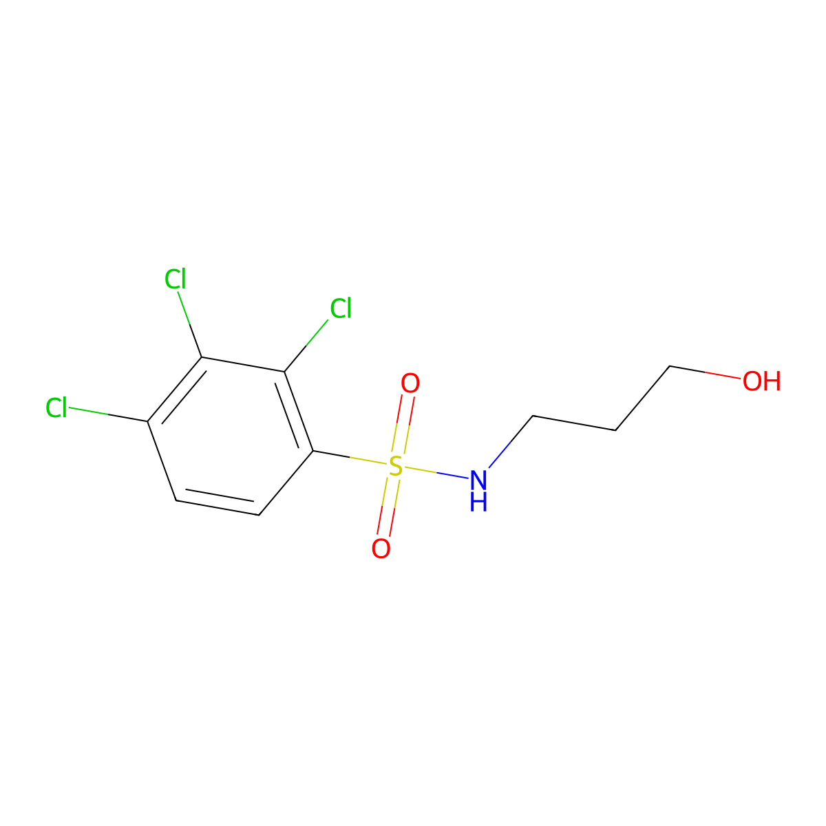 (3-Hydroxypropyl)[(2,3,4-trichlorophenyl)sulfonyl]amine molecular structure, CAS 1206103-72-1