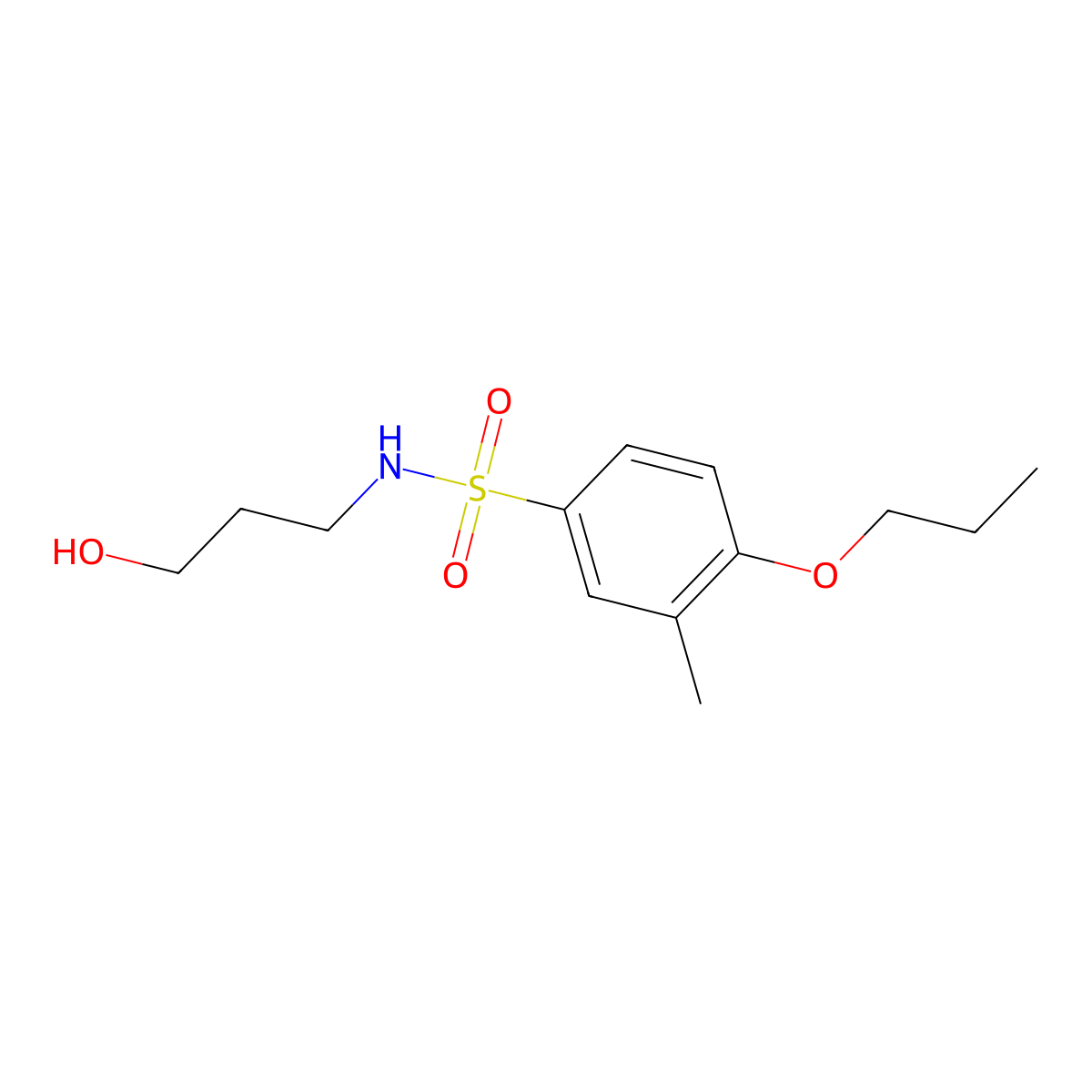 (3-Hydroxypropyl)[(3-methyl-4-propoxyphenyl)sulfonyl]amine molecular structure, CAS 1206103-76-5