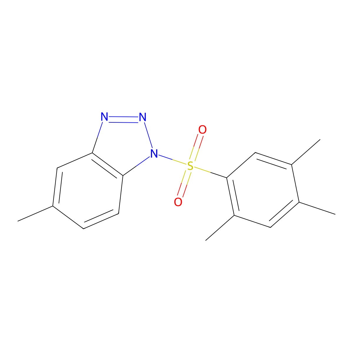 5-Methyl-1-[(2,4,5-trimethylphenyl)sulfonyl]benzotriazole molecular structure, CAS 1206104-48-4