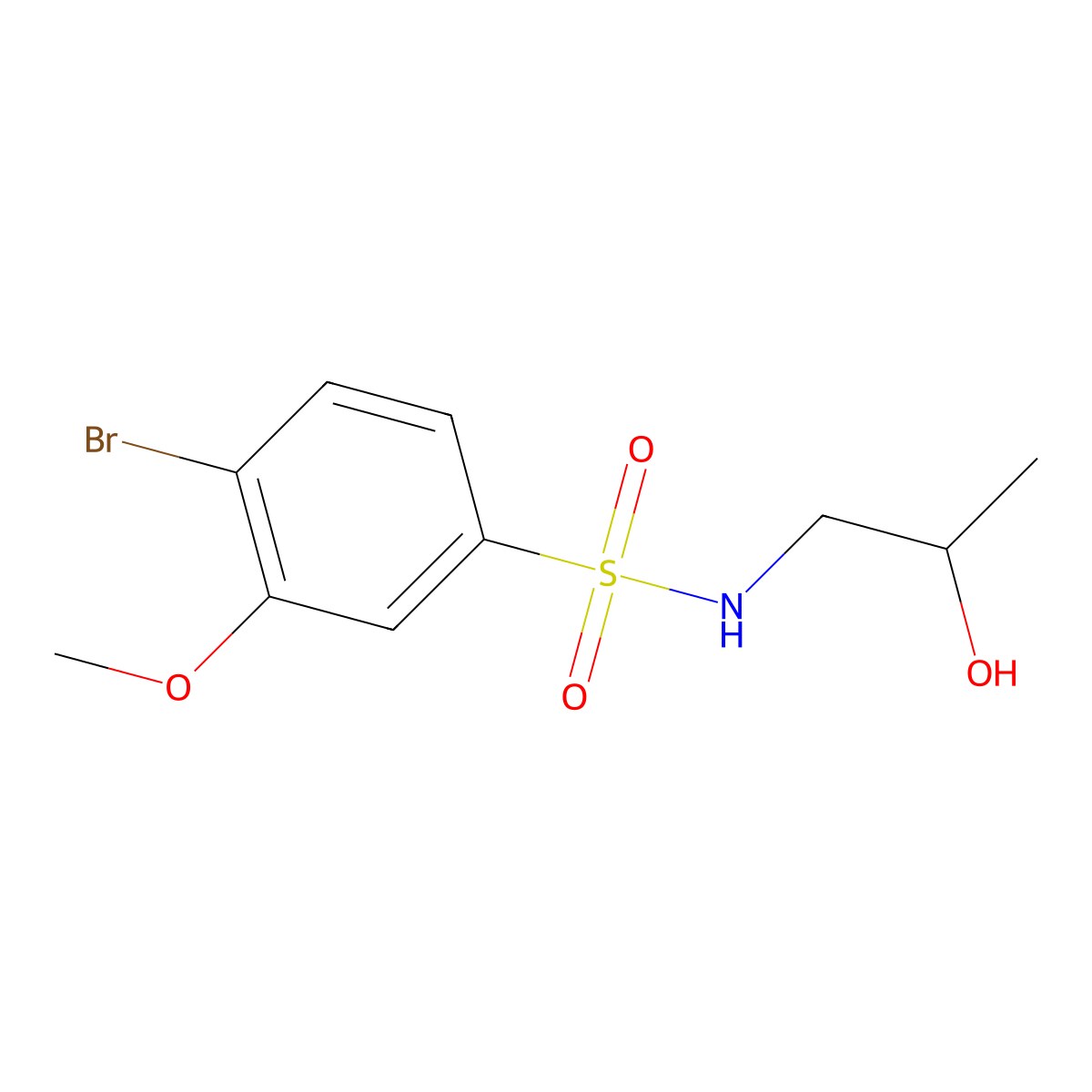 [(4-Bromo-3-methoxyphenyl)sulfonyl](2-hydroxypropyl)amine molecular structure, CAS 1206104-55-3