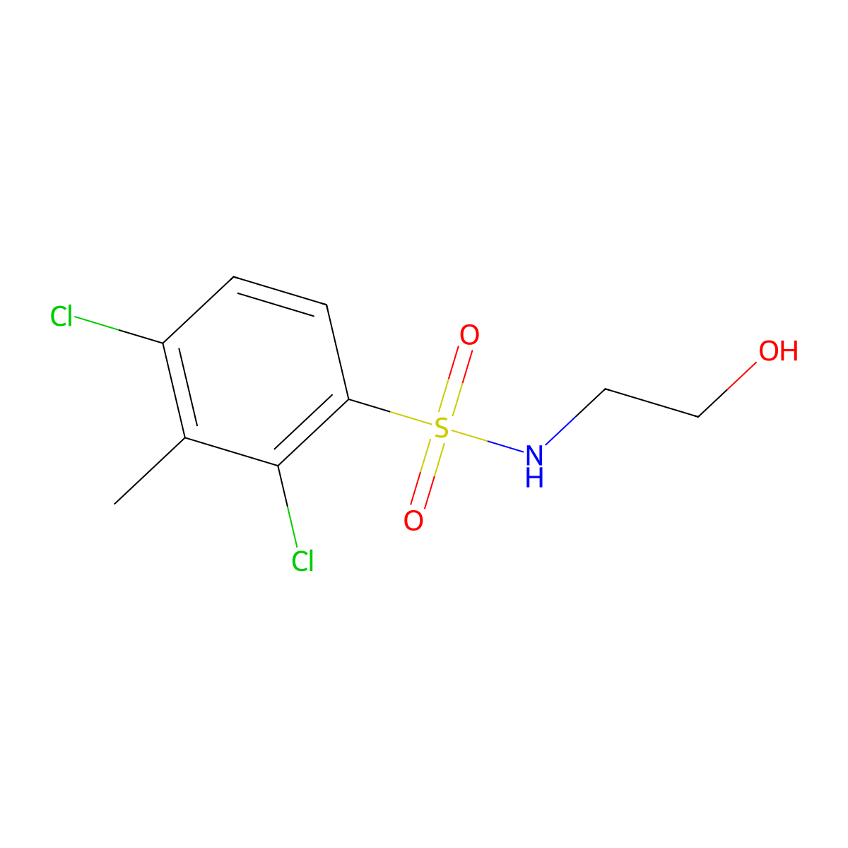 [(2,4-Dichloro-3-methylphenyl)sulfonyl](2-hydroxyethyl)amine molecular structure, CAS 1206104-78-0