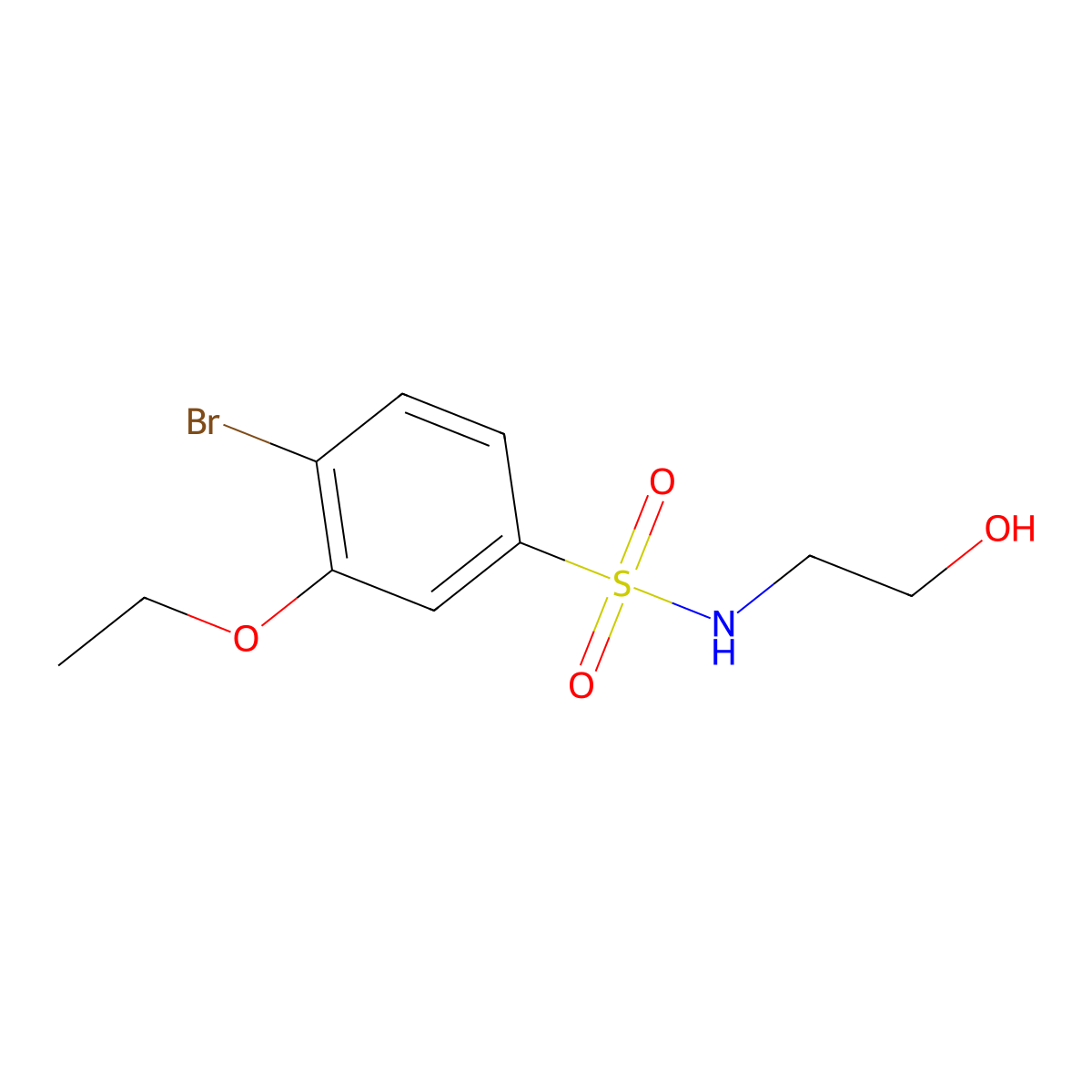 [(4-Bromo-3-ethoxyphenyl)sulfonyl](2-hydroxyethyl)amine molecular structure, CAS 1206104-97-3