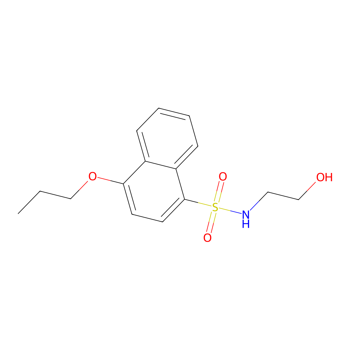 (2-Hydroxyethyl)[(4-propoxynaphthyl)sulfonyl]amine molecular structure, CAS 1206105-01-2