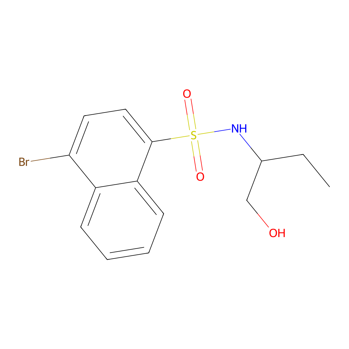 [(4-Bromonaphthyl)sulfonyl](1-ethyl-2-hydroxyethyl)amine molecular structure, CAS 1206105-10-3