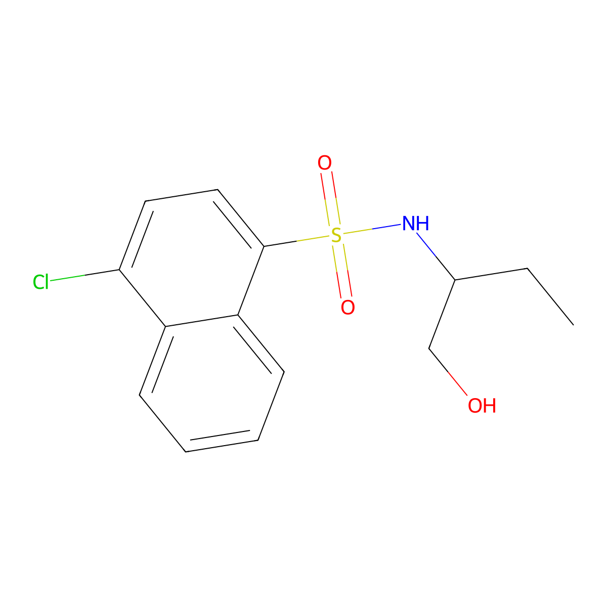 [(4-Chloronaphthyl)sulfonyl](1-ethyl-2-hydroxyethyl)amine molecular structure, CAS 1206105-12-5