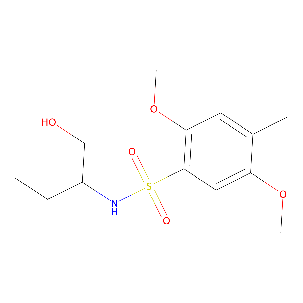 [(2,5-Dimethoxy-4-methylphenyl)sulfonyl](1-ethyl-2-hydroxyethyl)amine molecular structure, CAS 1206105-21-6