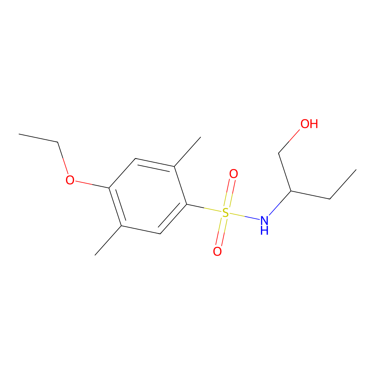 4-ethoxy-N-[1-(hydroxymethyl)propyl]-2,5-dimethylbenzenesulfonamide molecular structure, CAS 1206105-23-8
