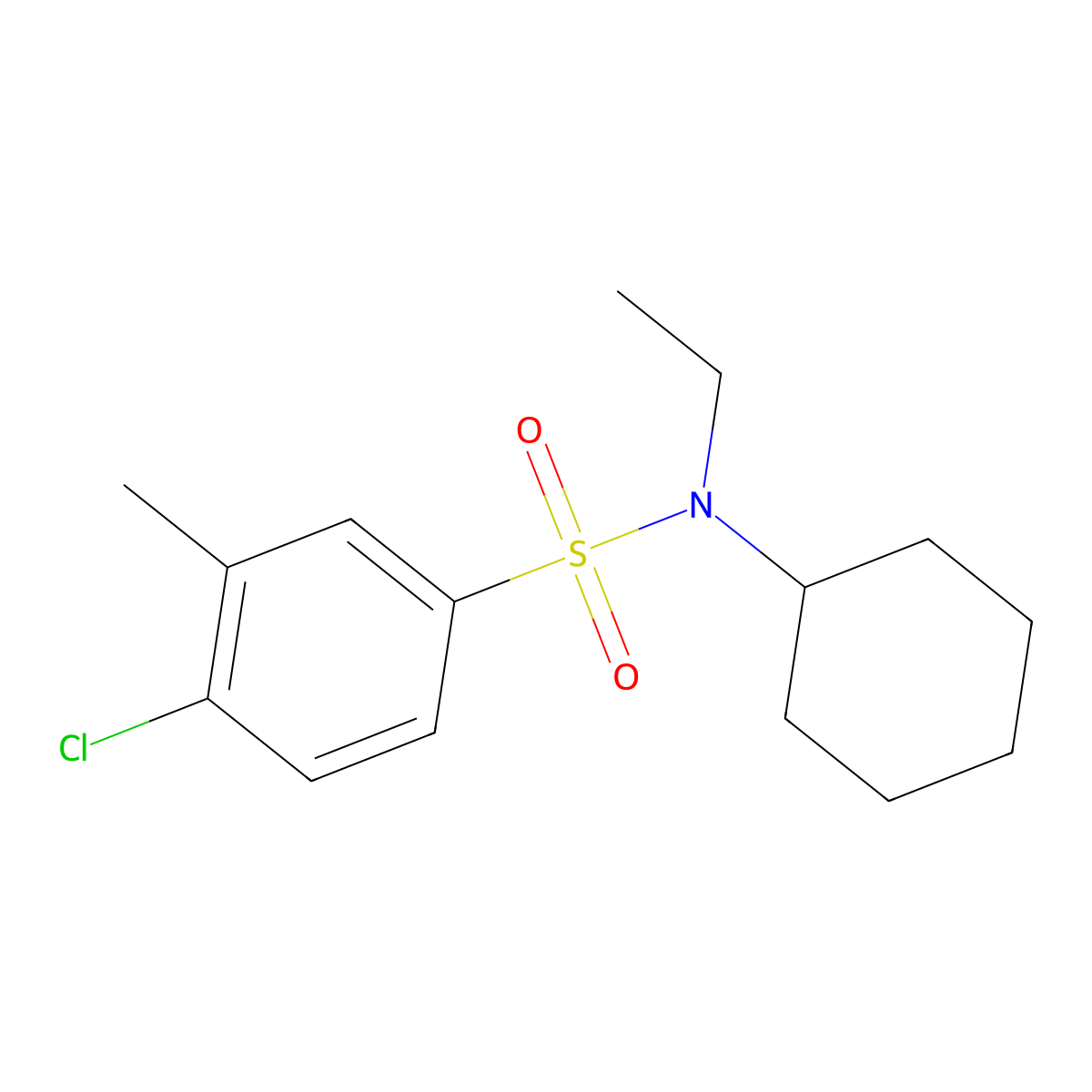 [(4-Chloro-3-methylphenyl)sulfonyl]cyclohexylethylamine molecular structure, CAS 1206105-59-0