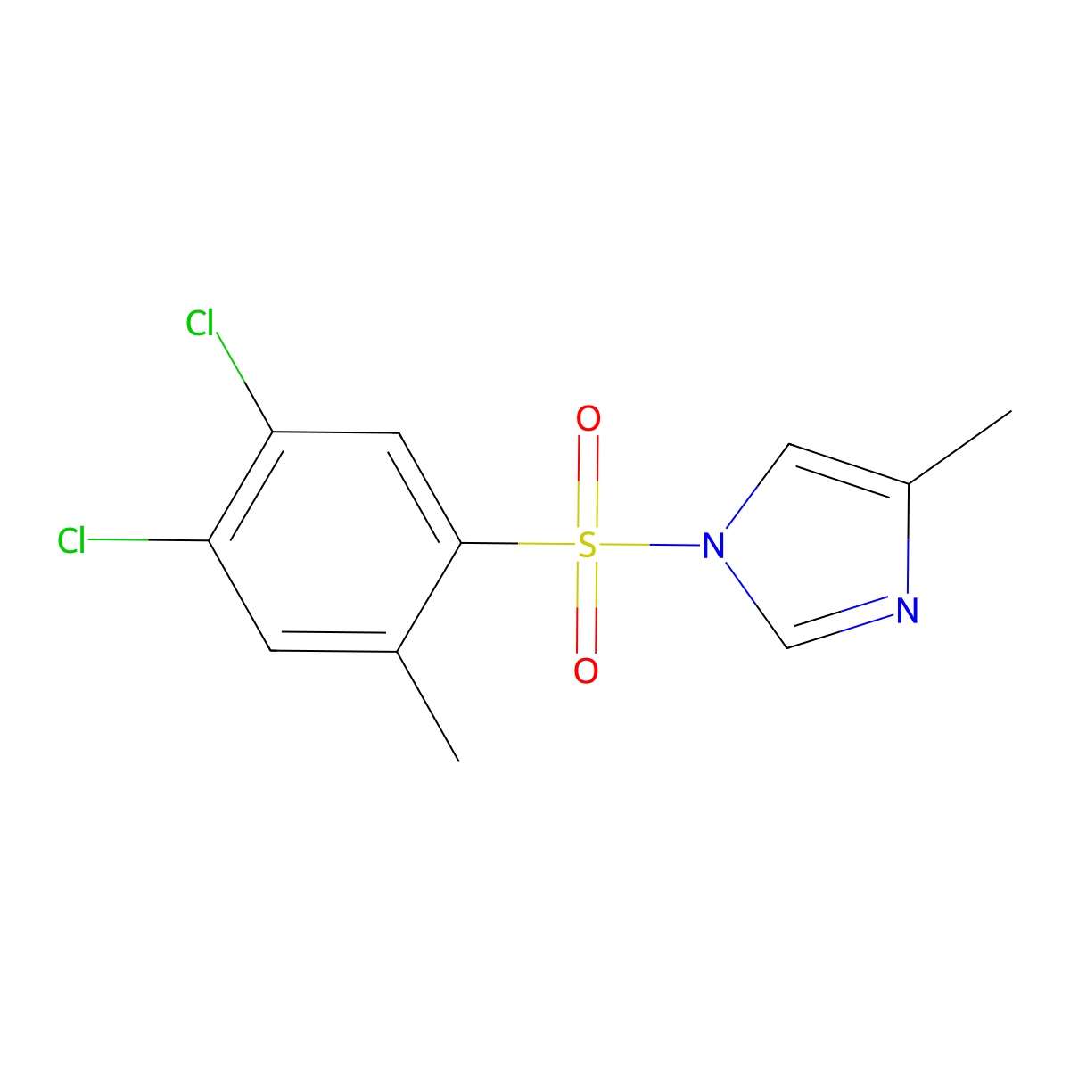 1-(4,5-dichloro-2-methylbenzenesulfonyl)-4-methyl-1H-imidazole molecular structure, CAS 1206105-77-2
