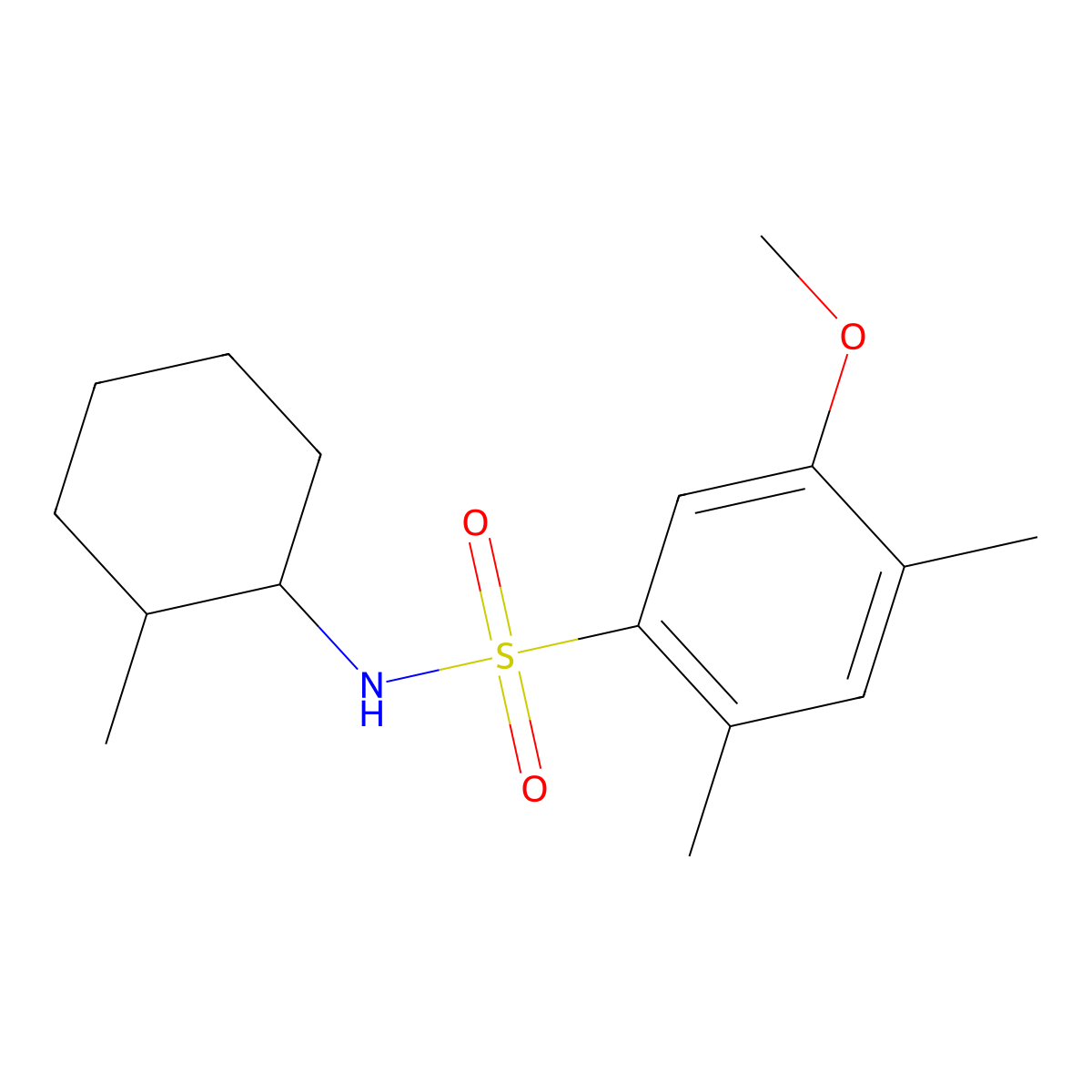 [(5-Methoxy-2,4-dimethylphenyl)sulfonyl](2-methylcyclohexyl)amine molecular structure, CAS 1206105-80-7