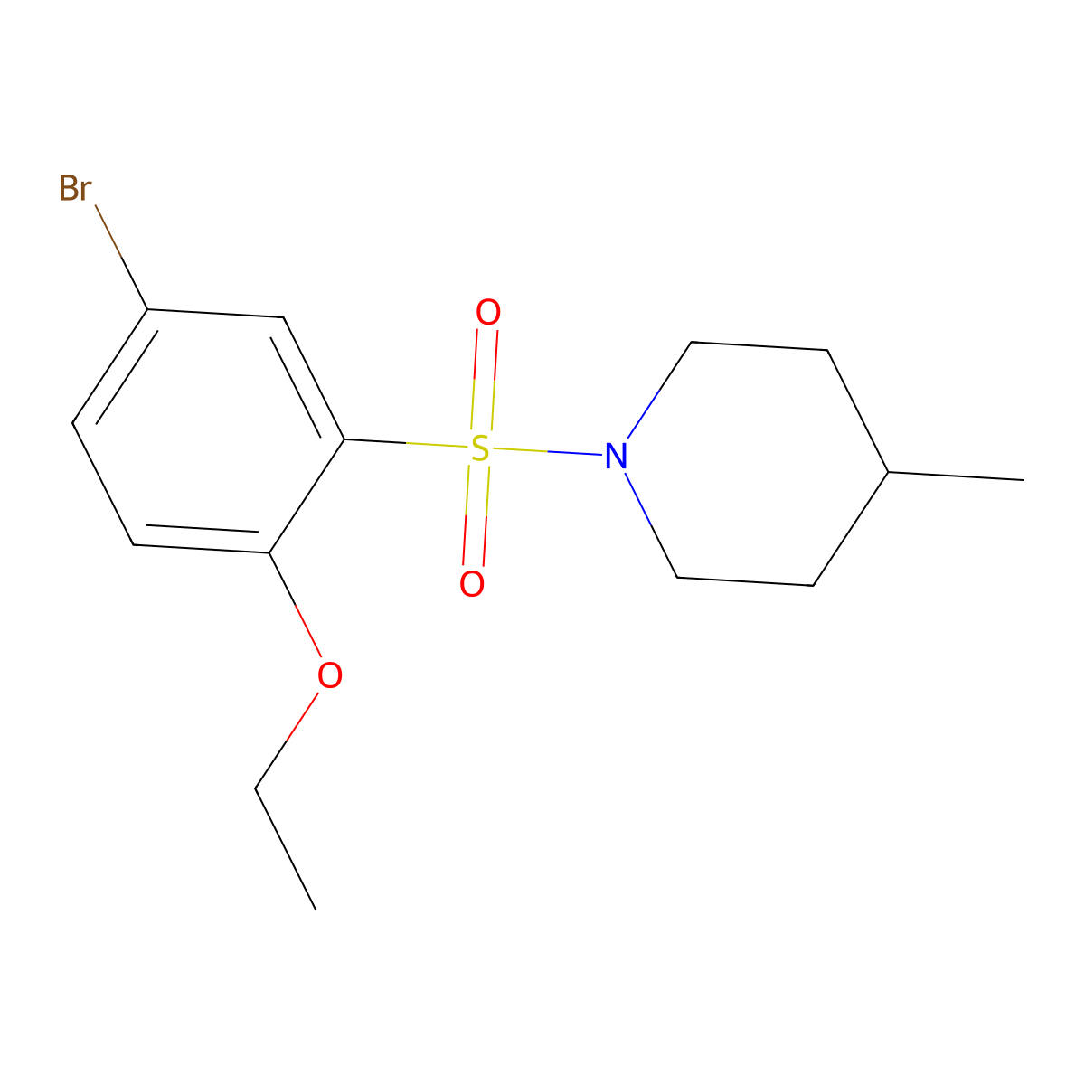 1-(5-Bromo-2-ethoxybenzenesulfonyl)-4-methylpiperidine molecular structure, CAS 1206105-91-0