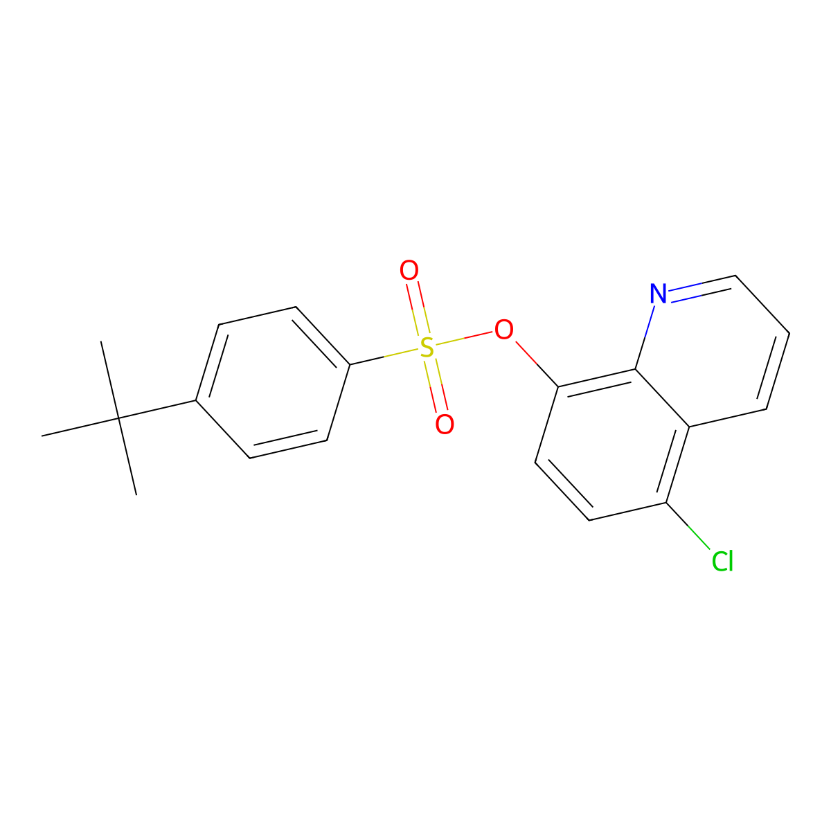 5-Chloro-8-quinolyl 4-(tert-butyl)benzenesulfonate molecular structure, CAS 1206105-93-2