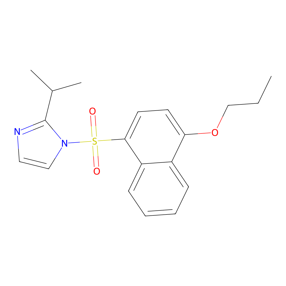 2-(Methylethyl)-1-[(4-propoxynaphthyl)sulfonyl]imidazole molecular structure, CAS 1206106-02-6