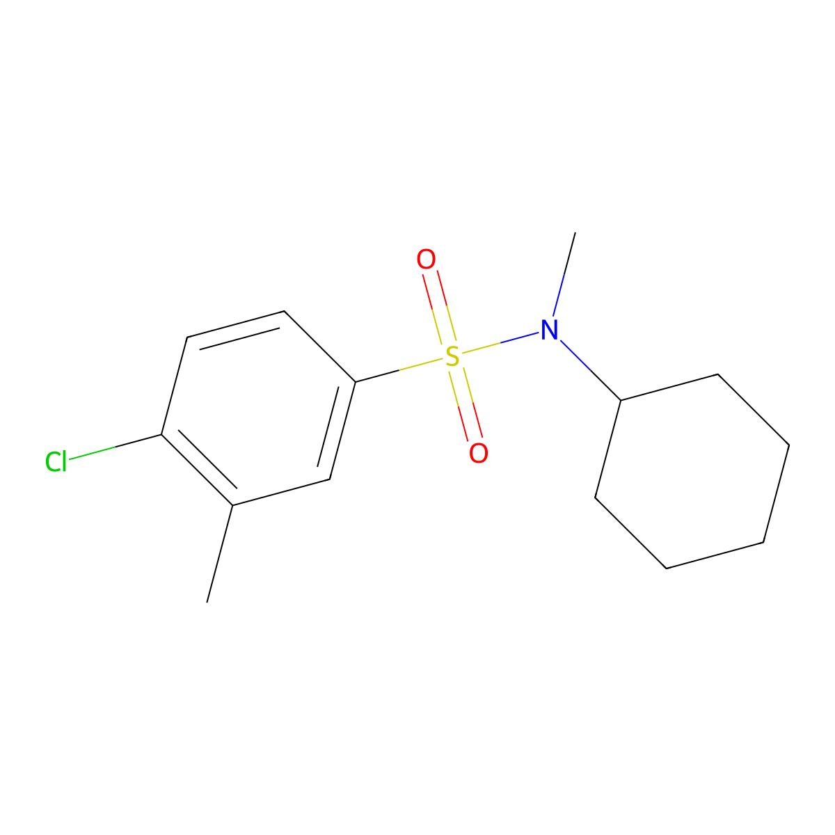 [(4-Chloro-3-methylphenyl)sulfonyl]cyclohexylmethylamine molecular structure, CAS 1206106-11-7