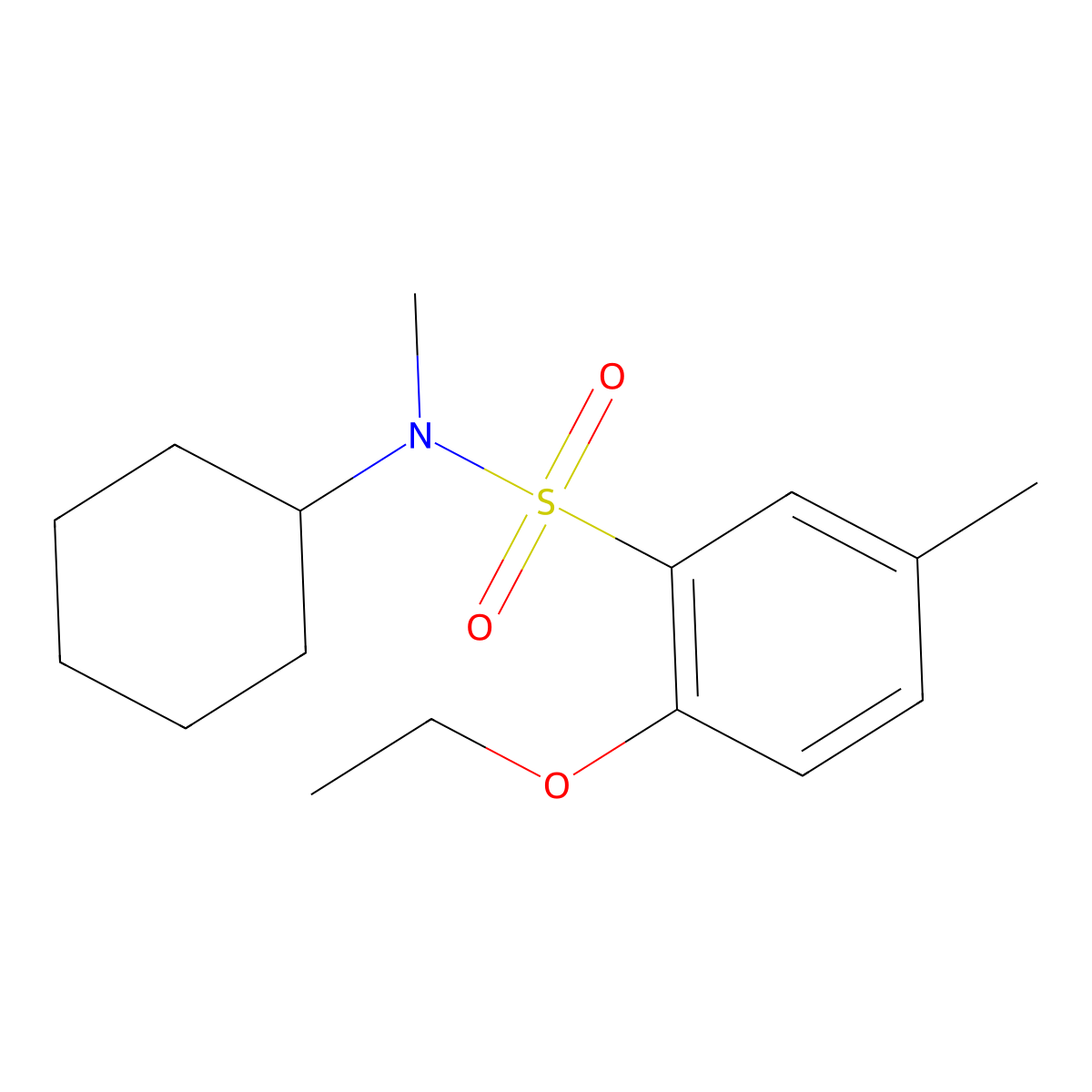 Cyclohexyl[(2-ethoxy-5-methylphenyl)sulfonyl]methylamine molecular structure, CAS 1206106-17-3