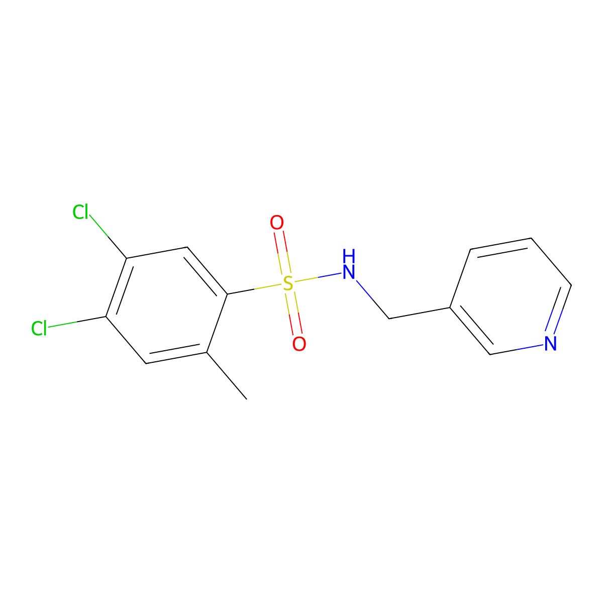 [(4,5-Dichloro-2-methylphenyl)sulfonyl](3-pyridylmethyl)amine molecular structure, CAS 1206106-21-9