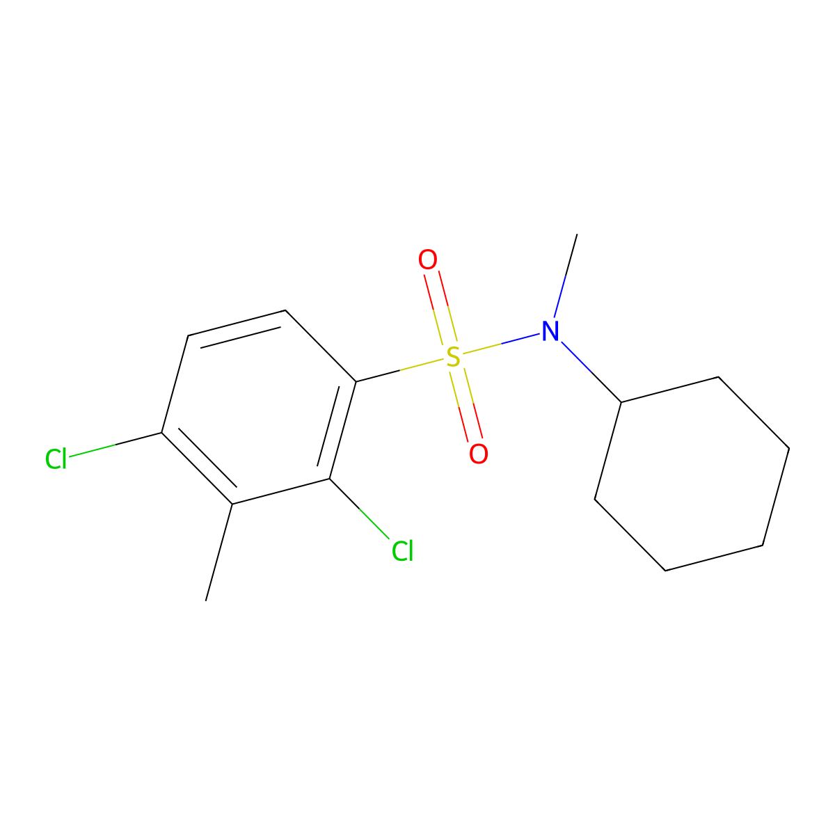 [(2,4-Dichloro-3-methylphenyl)sulfonyl]cyclohexylmethylamine molecular structure, CAS 1206106-83-3