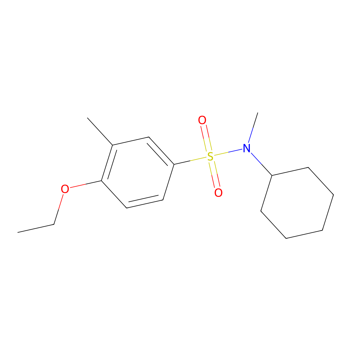 Cyclohexyl[(4-ethoxy-3-methylphenyl)sulfonyl]methylamine molecular structure, CAS 1206106-85-5