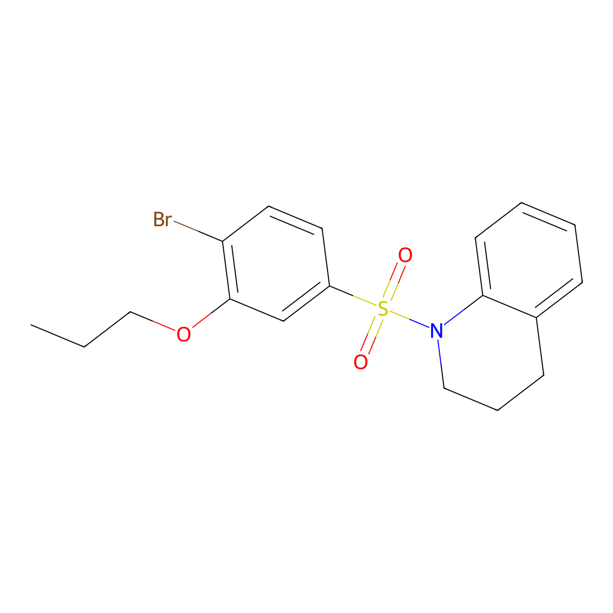 1-(4-Bromo-3-propoxybenzenesulfonyl)-1,2,3,4-tetrahydroquinoline molecular structure, CAS 1206106-97-9