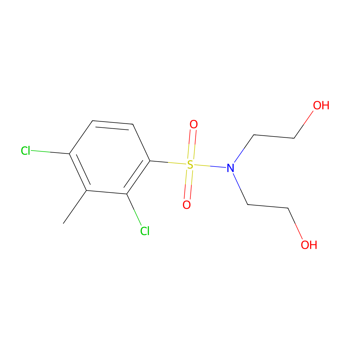 [(2,4-Dichloro-3-methylphenyl)sulfonyl]bis(2-hydroxyethyl)amine molecular structure, CAS 1206107-42-7