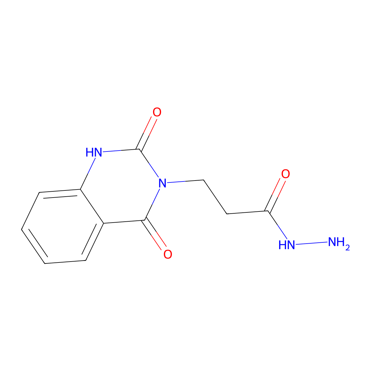 3-(2,4-Dioxo-1,2,3,4-tetrahydroquinazolin-3-yl)propanehydrazide molecular structure, CAS 1206107-65-4