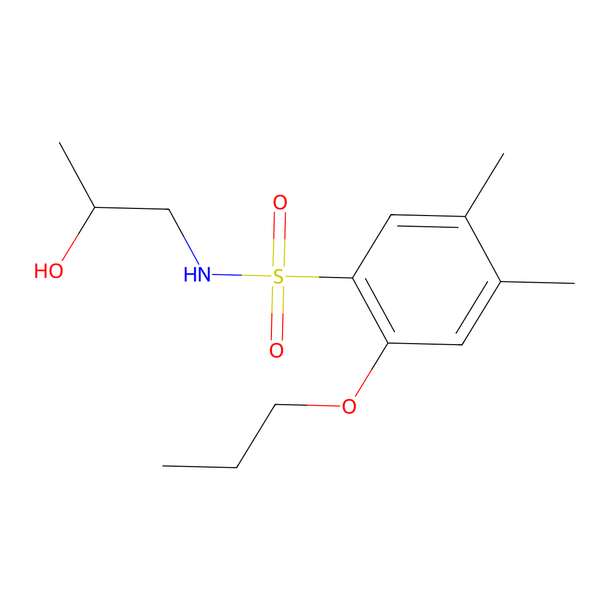 [(4,5-Dimethyl-2-propoxyphenyl)sulfonyl](2-hydroxypropyl)amine molecular structure, CAS 1206109-49-0