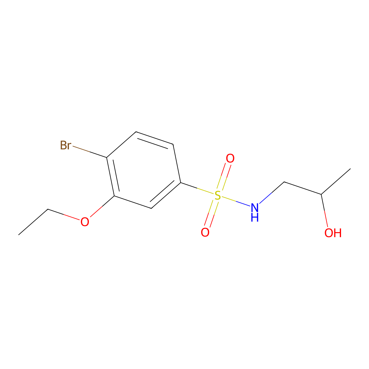 [(4-Bromo-3-ethoxyphenyl)sulfonyl](2-hydroxypropyl)amine molecular structure, CAS 1206109-61-6