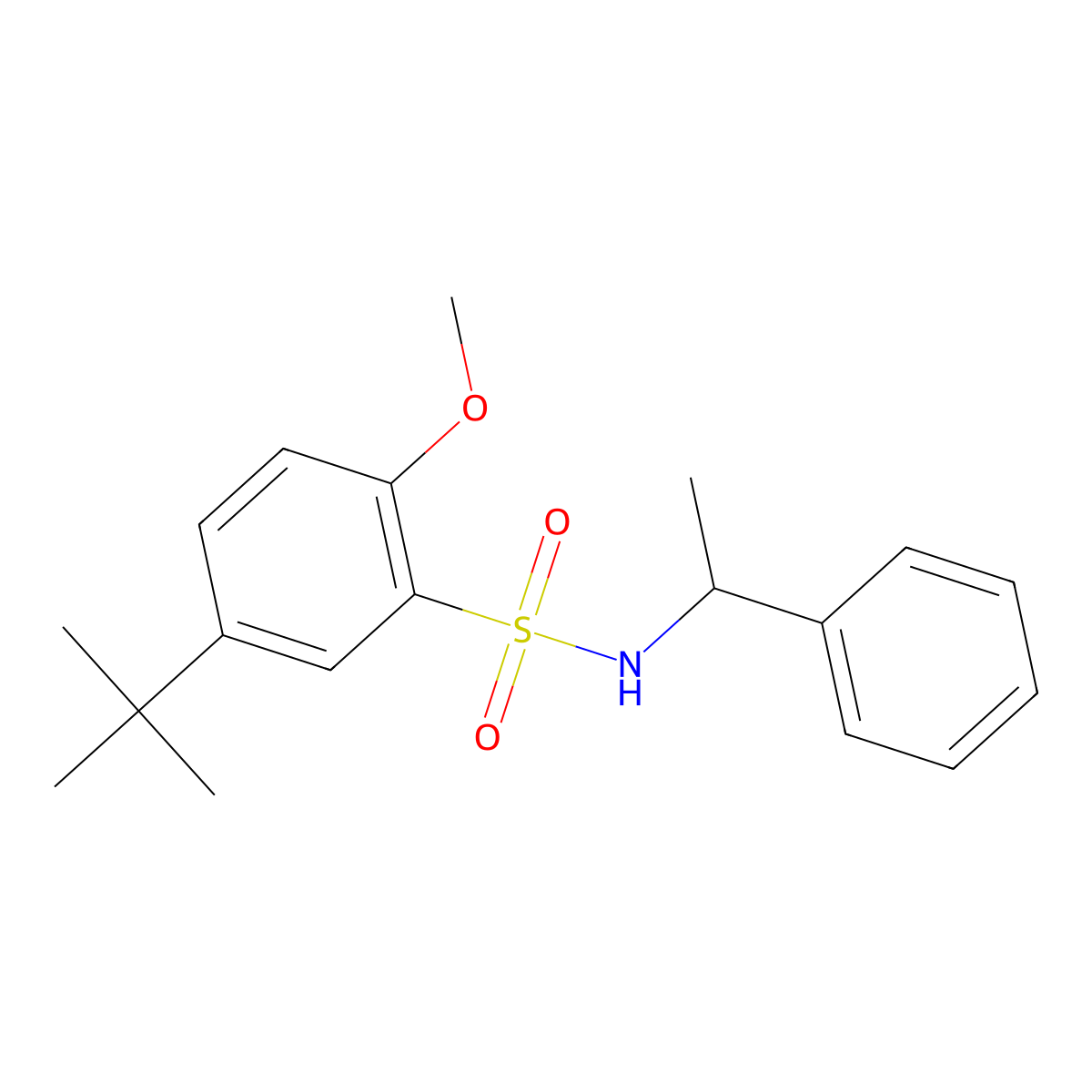 {[5-(Tert-butyl)-2-methoxyphenyl]sulfonyl}(phenylethyl)amine molecular structure, CAS 1206113-51-0