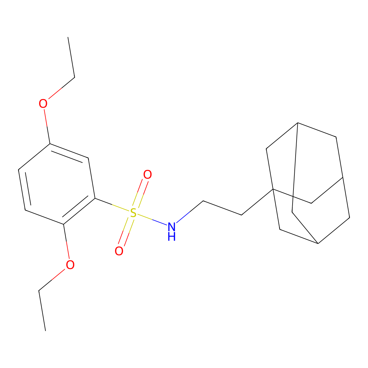 (2-Adamantanylethyl)[(2,5-diethoxyphenyl)sulfonyl]amine molecular structure, CAS 1206113-67-8