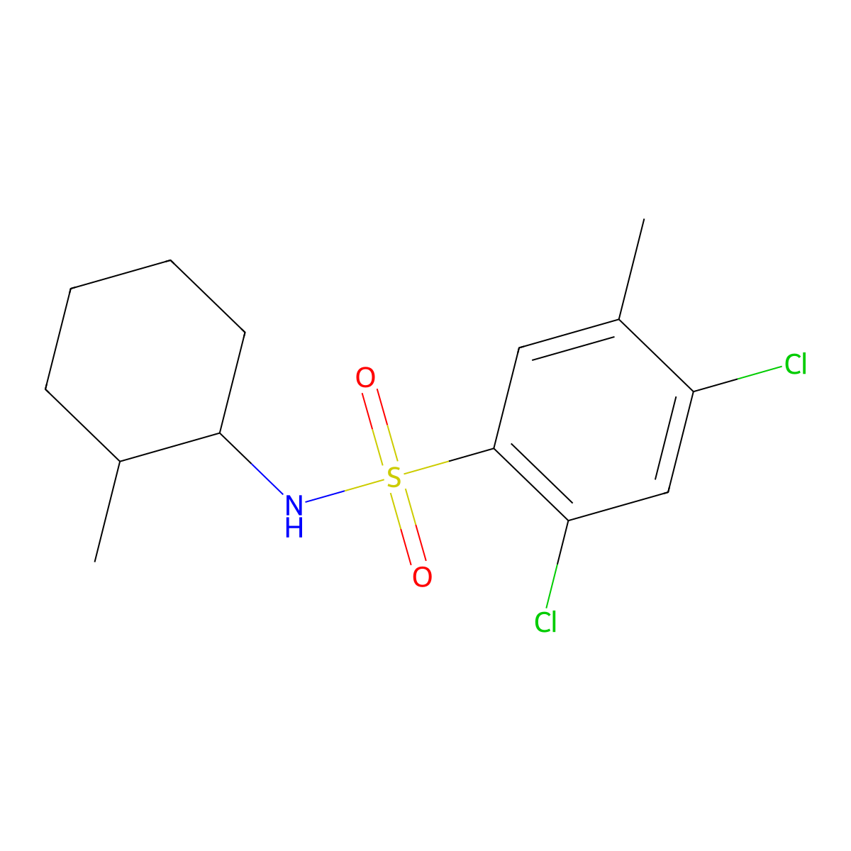 [(2,4-Dichloro-5-methylphenyl)sulfonyl](2-methylcyclohexyl)amine molecular structure, CAS 1206114-78-4