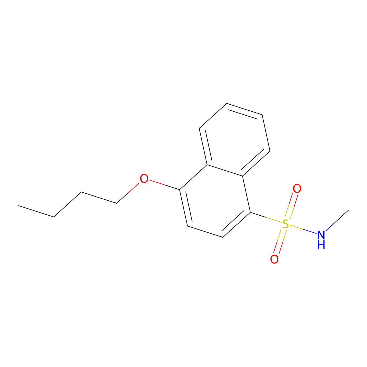 4-butoxy-N-methylnaphthalene-1-sulfonamide molecular structure, CAS 1206115-13-0