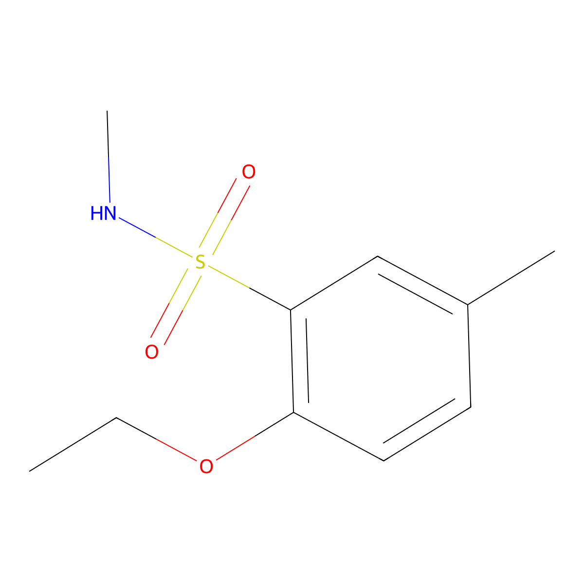 [(2-Ethoxy-5-methylphenyl)sulfonyl]methylamine molecular structure, CAS 1206115-20-9