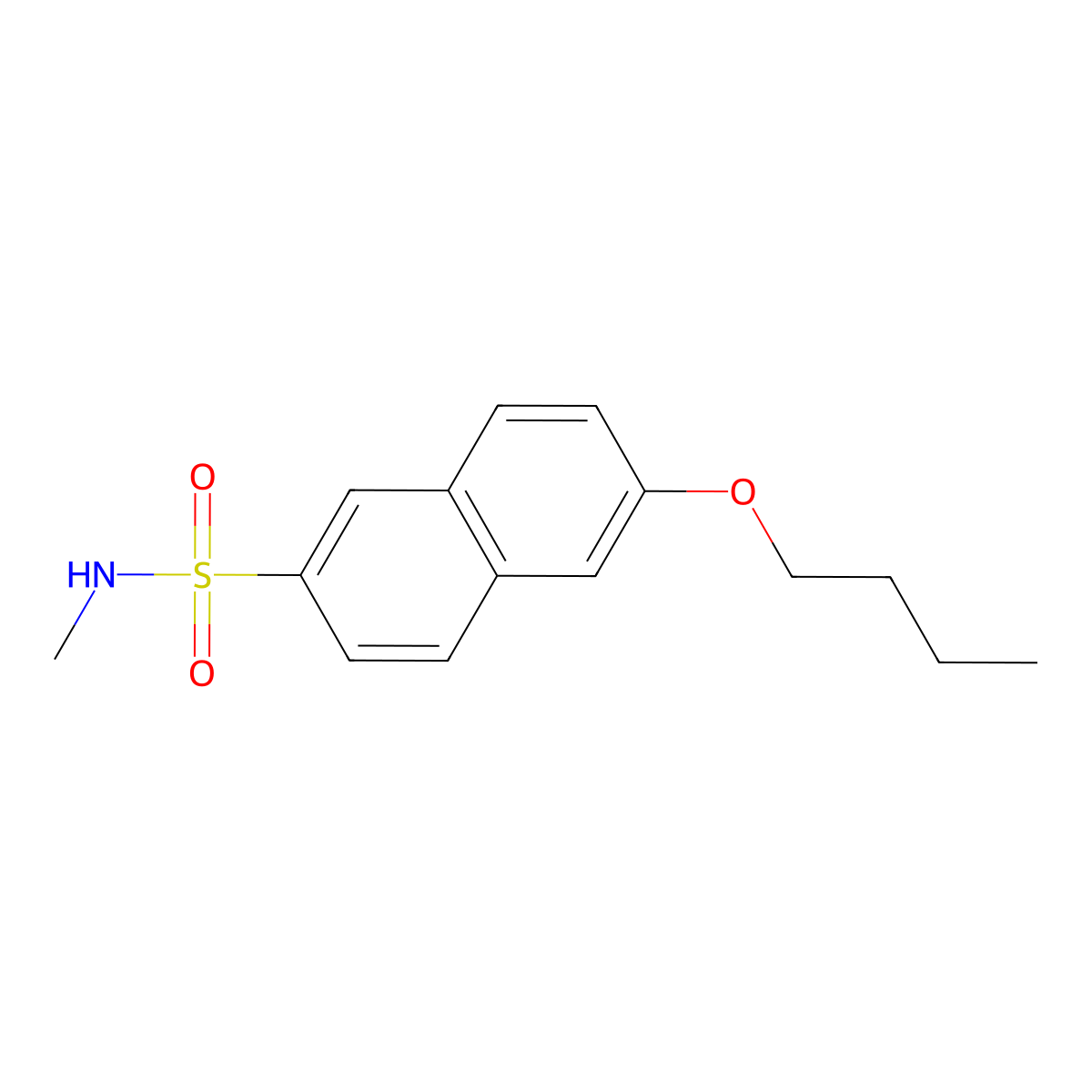 6-butoxy-N-methylnaphthalene-2-sulfonamide molecular structure, CAS 1206115-23-2