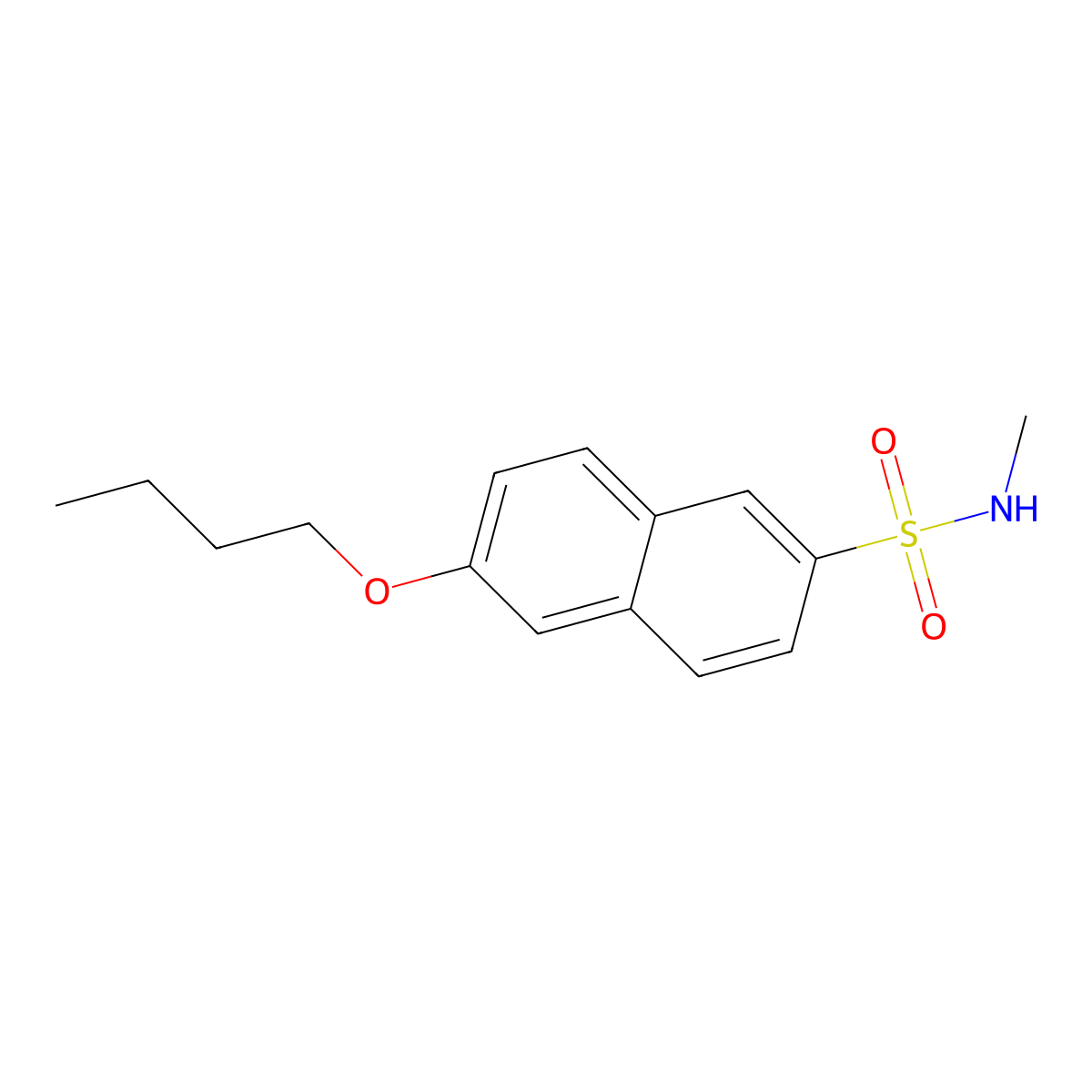 6-butoxy-N-methylnaphthalene-2-sulfonamide molecular structure, CAS 1206115-23-2