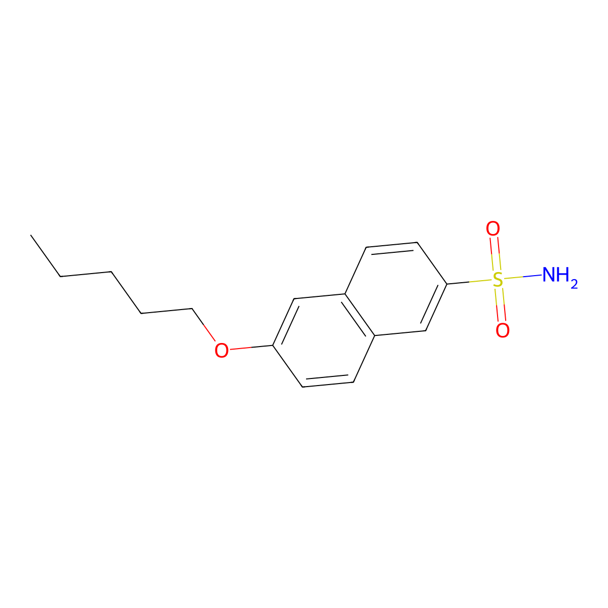 6-Pentyloxynaphthalene-2-sulfonamide molecular structure, CAS 1206115-76-5