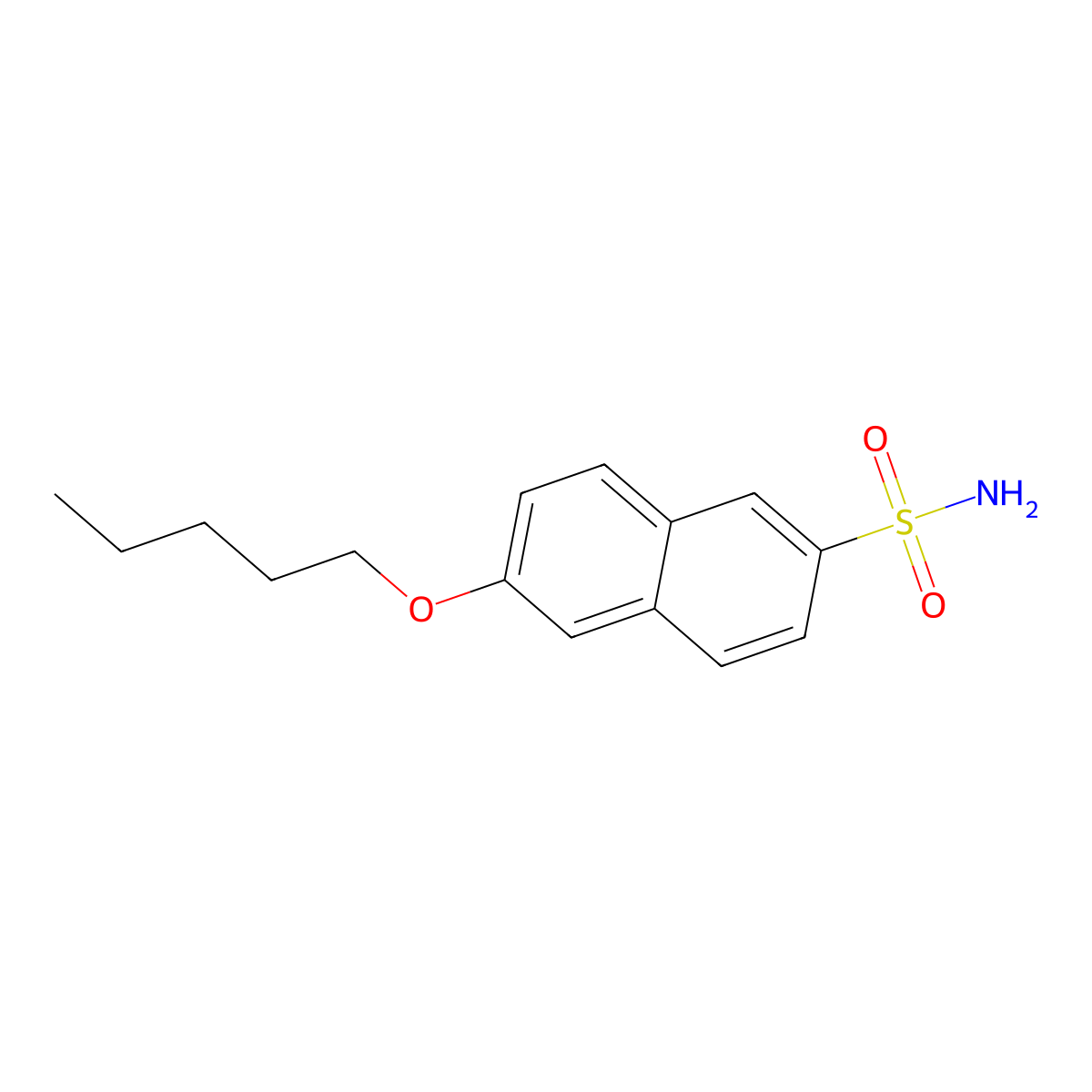6-Pentyloxynaphthalene-2-sulfonamide molecular structure, CAS 1206115-76-5
