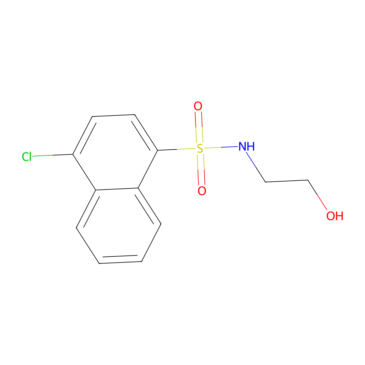 [(4-Chloronaphthyl)sulfonyl](2-hydroxyethyl)amine molecular structure, CAS 1206115-85-6