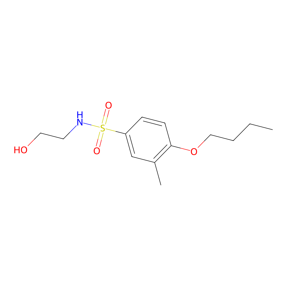 [(4-Butoxy-3-methylphenyl)sulfonyl](2-hydroxyethyl)amine molecular structure, CAS 1206115-91-4