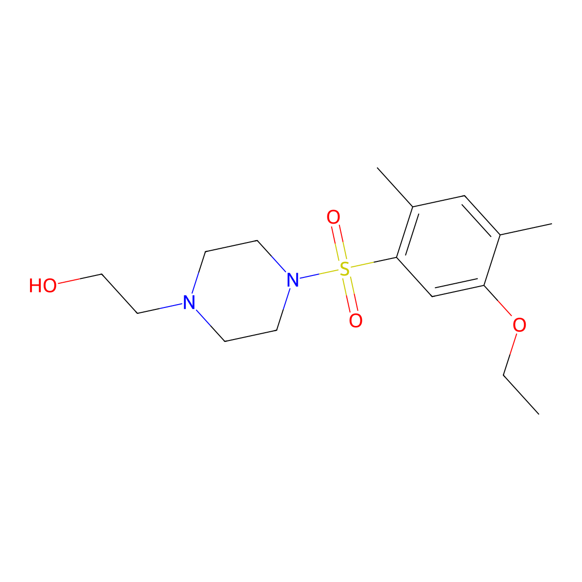 2-{4-[(5-Ethoxy-2,4-dimethylphenyl)sulfonyl]-1-piperazinyl}ethanol molecular structure, CAS 1206115-96-9