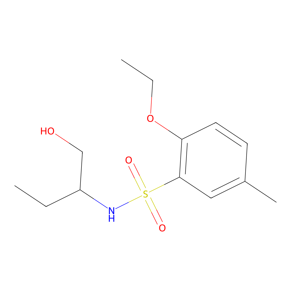 [(2-Ethoxy-5-methylphenyl)sulfonyl](1-ethyl-2-hydroxyethyl)amine molecular structure, CAS 1206115-98-1
