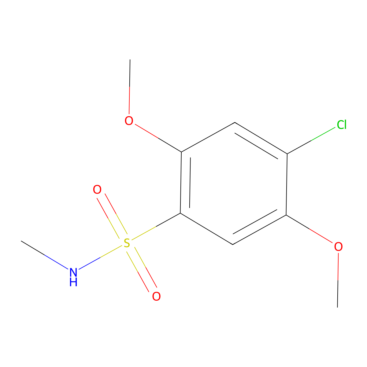 4-chloro-2,5-dimethoxy-N-methylbenzenesulfonamide molecular structure, CAS 1206117-09-0